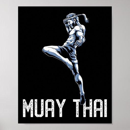 Muay Thai Tiger - Nak Muay, Kickboxing Gift ポスター (正面)