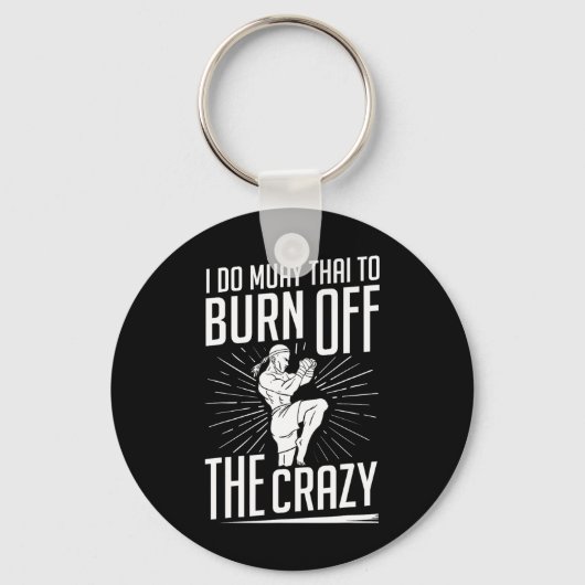 Muay Thai Training Fighter Kickboxing Beginner Box キーホルダー (正面)