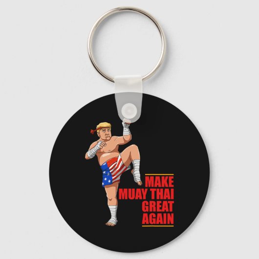 Muay Thai Trump - Make Muay Thai Great Again Gift  キーホルダー (正面)