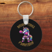 Muay Thai Unicorn - Unicorn Kickboxing Thai Boxing キーホルダー (正面)