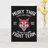 Muay Thai Wolf - Thai Boxing And Kickboxing カード (黄色い花)