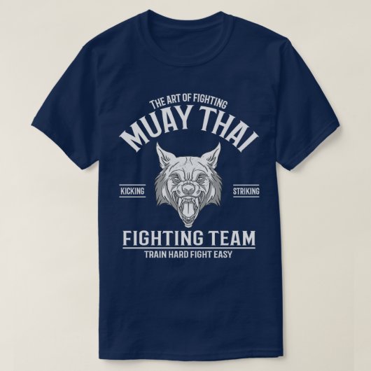 Muay Thai Wolf Thai Boxing Tシャツ (デザイン正面)