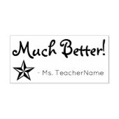 "Much Better!" +インストラクターカスタム名 ラバースタンプ (インプリント)