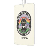 Much Gayer – 可愛おもしろいい黒猫LGBTQプライド カーエアーフレッシュナー (左)