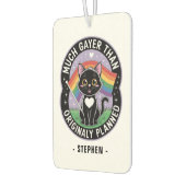 Much Gayer – 可愛おもしろいい黒猫LGBTQプライド カーエアーフレッシュナー (左)