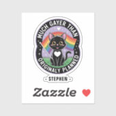 Much Gayer – 可愛おもしろいい黒猫LGBTQプライド シール (シート)