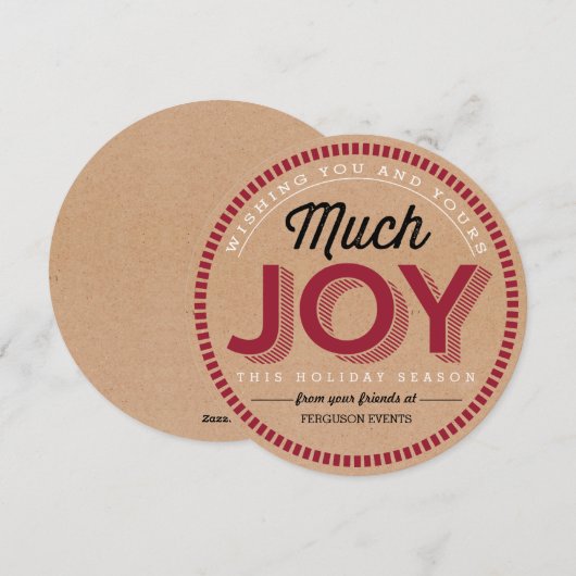 Much Joy Business Holiday Cards シーズンカード (正面/裏面)