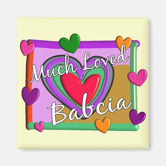 Much Love Babcia （ポーランドの祖母） マグネット (正面)