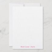 MUCH LOVED – アドレッド – グリーンラブハート 招待状 (裏面)