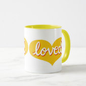 MUCH LOVED – イエローラブハート マグカップ (正面右)