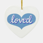 MUCH LOVED – ブルーラブハート セラミックオーナメント (正面)
