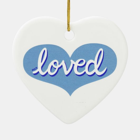 MUCH LOVED – ブルーラブハート セラミックオーナメント (裏面)