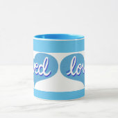 MUCH LOVED – ブルーラブハート マグカップ (中央)