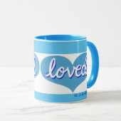MUCH LOVED – ブルーラブハート マグカップ (正面右)