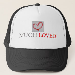 MUCH LOVED – 赤い落書きハート キャップ