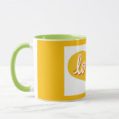 MUCH LOVED – 黄色の愛ハート- マグカップ (左)