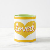 MUCH LOVED – 黄色の愛ハート- マグカップ (中央)