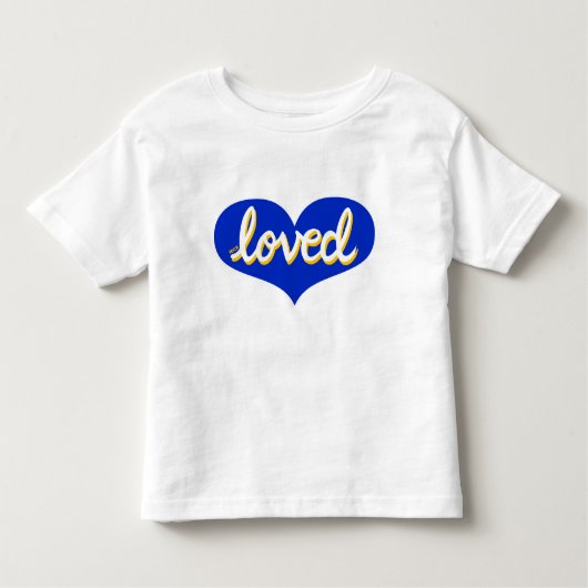 MUCH LOVED - blue loveハート – 少年/少女 トドラーTシャツ (正面)