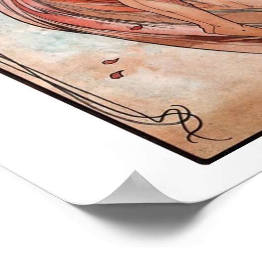 Mucha dance art deco ポスター (角)