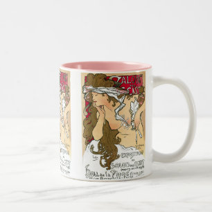 Mucha , Poster Salon des Cents 1901, Musée des art ツートーンマグカップ