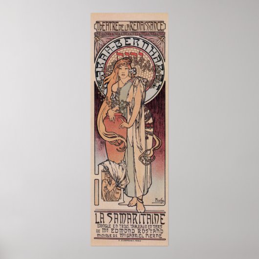 Mucha Sarah Bernhardt The Samaritan lamp post ポスター (正面)