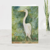 Muchas GraciasありがとうスペインのカードEgret Bird カード (正面)