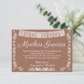 Muchas Gracias Baby Shower Terracotta サンキューカード (スタンド正面)