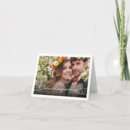 Muchas Gracias Chic Script Photo's Thank 結婚 You ノートカード