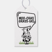 Muchas Gracias Cowをテーマに感謝していおもしろい ギフトタグ (正面)