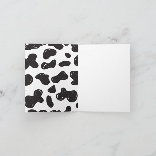 Muchas Gracias Cowをテーマに感謝していおもしろい サンキューカード (内部)