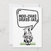 Muchas Gracias Cowをテーマに感謝していおもしろい サンキューカード (正面)