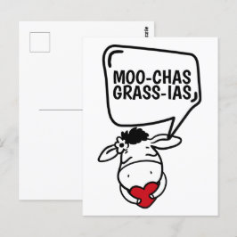Muchas Gracias Cowをテーマに感謝していおもしろい ポストカード