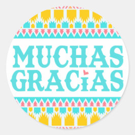 Muchas Gracias - Fiesta Thank You Sticker ラウンドシール