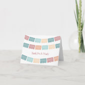 Muchas Gracias Papel Picado Mexican Baby Shower Th サンキューカード (正面)
