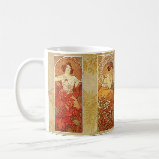 Mucha's Precious Stones コーヒーマグカップ (左)