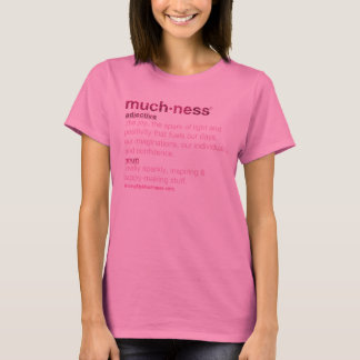 Muchnessは何ですか。 ピンクのグリッターのティー tシャツ