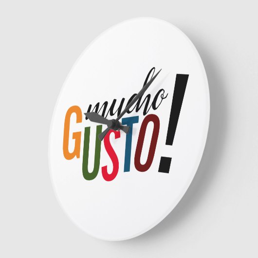 Muchoのカラフルな活気! ラージ壁時計 (傾斜)