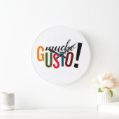 Muchoのカラフルな活気! ラージ壁時計 (ホーム)