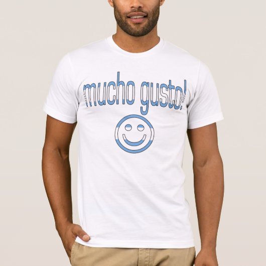 Muchoの活気! アルゼンチンの旗色 tシャツ (正面)