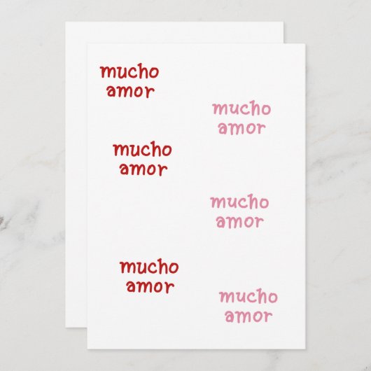 MUCHO AMOR  アドバイスカード (正面/裏面)