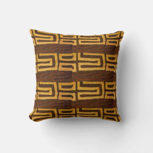 Mud Cloth Majesty Throw Pillow クッション (正面)