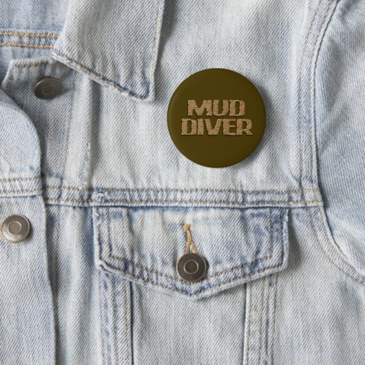 Mud Diver brown round button 缶バッジ (インサイチュ)