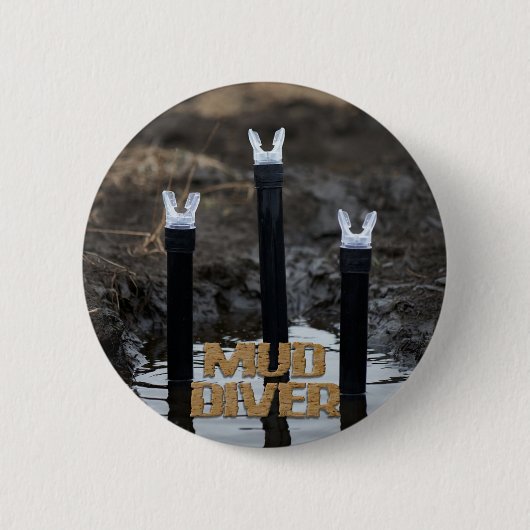 Mud Diver w title round button 缶バッジ (正面)