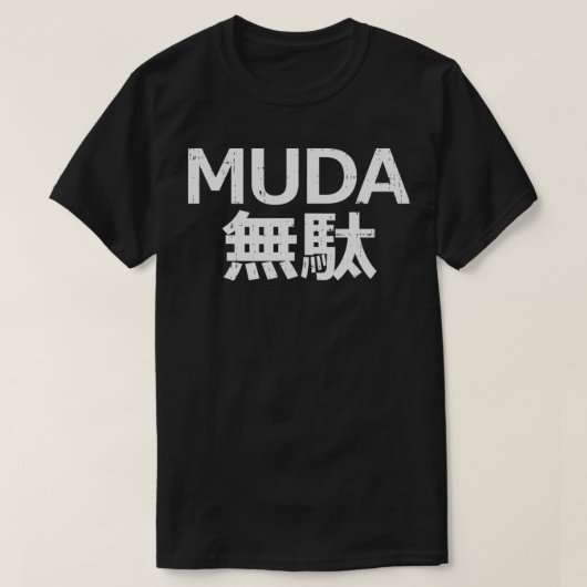 Muda Kanjiおもしろい日本のマンガ愛人ファンへ Tシャツ (デザイン正面)