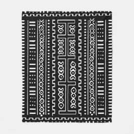 Mudclothの白黒フリースブランケット、50" x60 " フリースブランケット