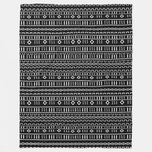 Mudclothモダンな毛布 フリースブランケット (正面)