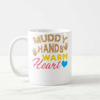 Muddy Hands Warm Heart Pottery Lover コーヒーマグカップ