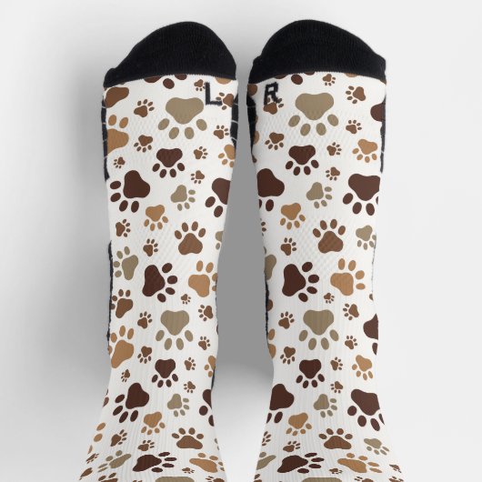 Muddy Paw Print Socks ソックス (上部)