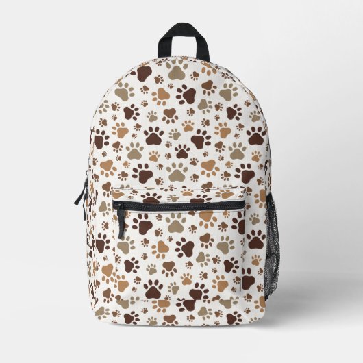 Muddy Paw Prints Backpack プリントバックパック (正面)