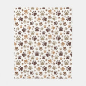 Muddy Paw Prints Fleece Blanket フリースブランケット (正面)